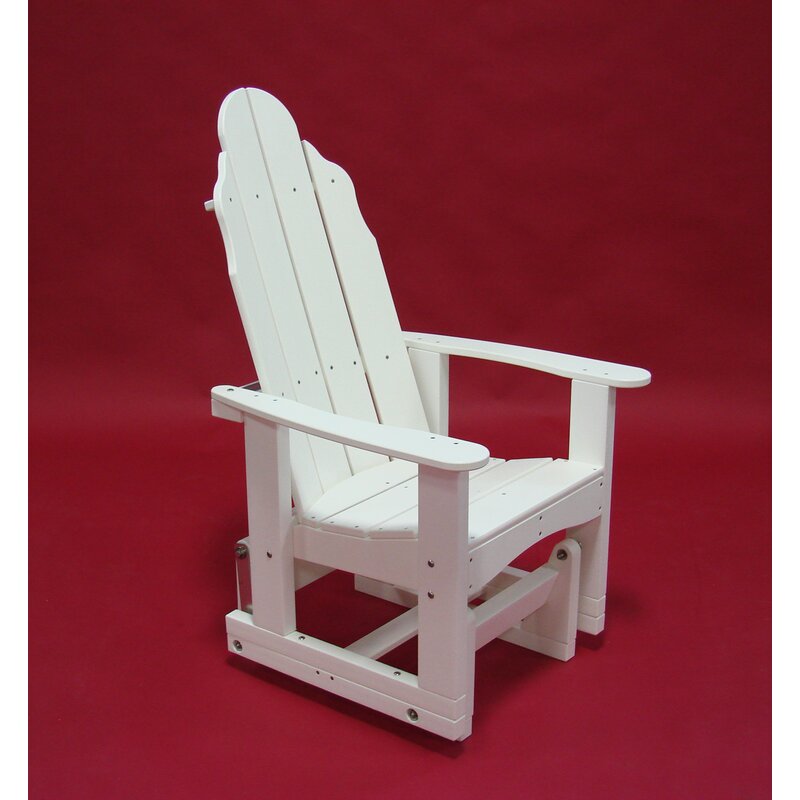 Highland Dunes Alviso Plastic Glider Adirondack Chair 